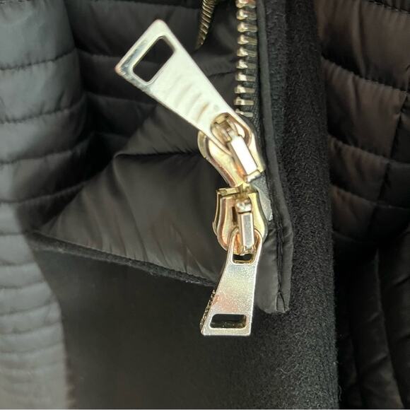 Moncler Eridan Giubbotto Jacket Size 4 Fur collar Kalgan lamb Black EUC Auth. XL - Picture 10 of 15